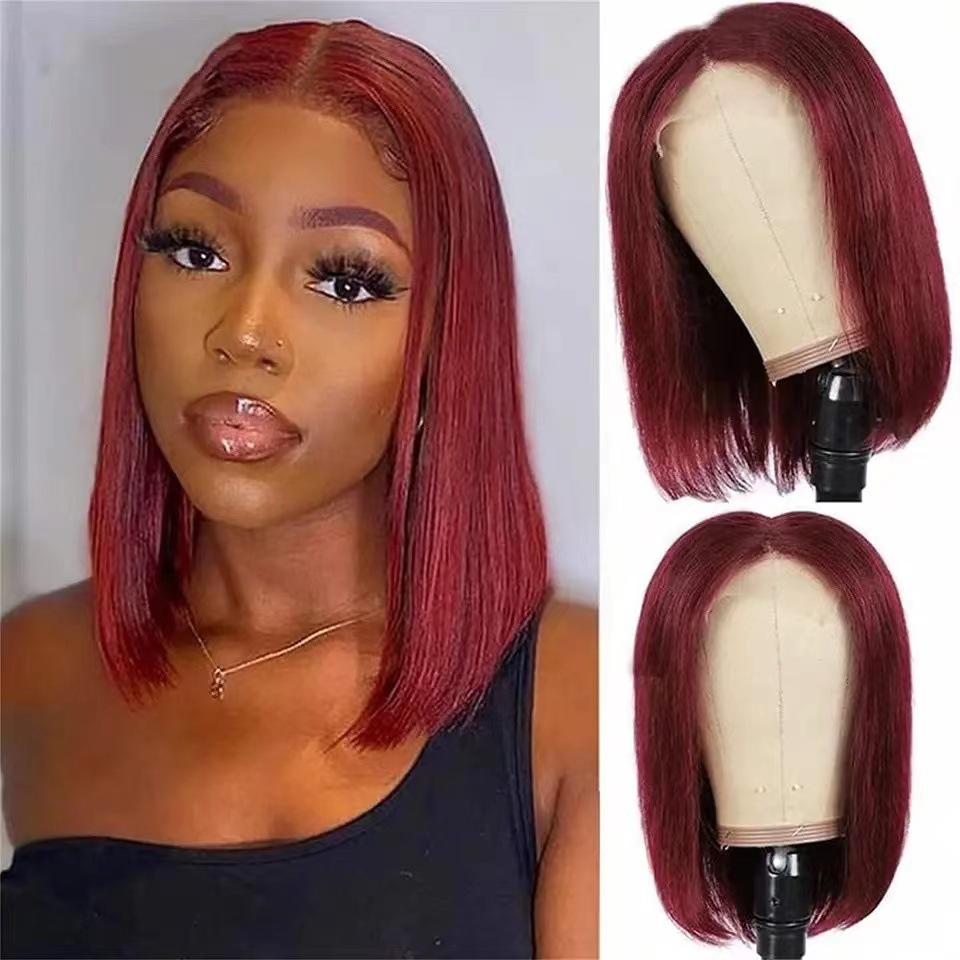 Front lace short bob haircut Amazon hot selling short straight bob haircut wig factory in stock, one piece hair replacement Front lace short bob haircut Amazon hot selling short straight bob haircut wig factory in stock, one piece hair replacement