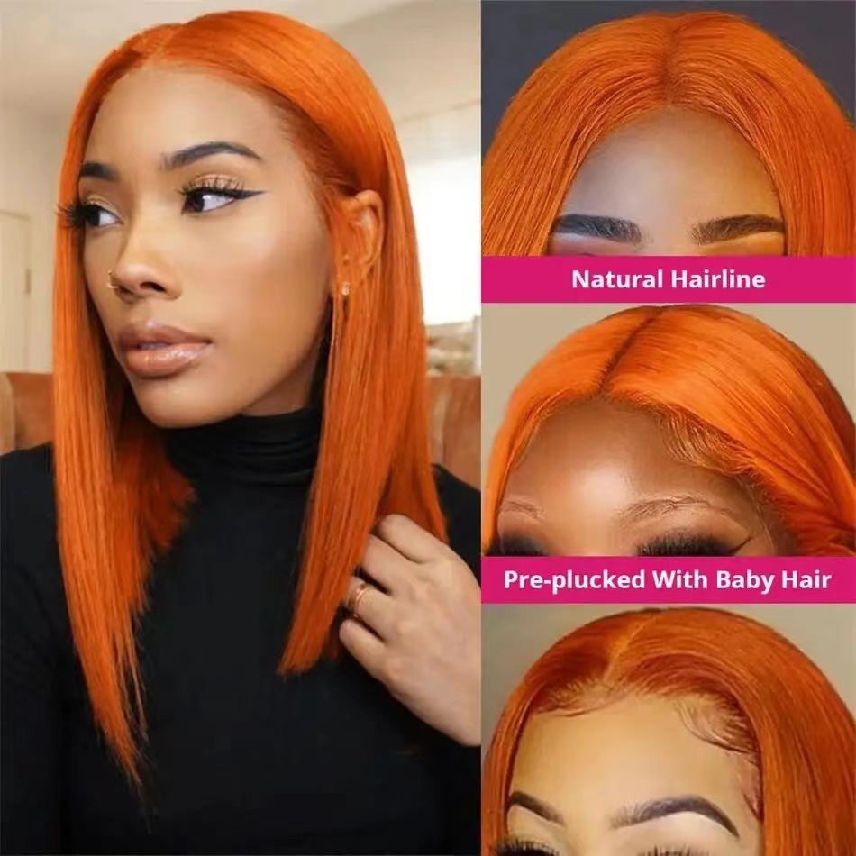Front lace short bob haircut Amazon hot selling short straight bob haircut wig factory in stock, one piece hair replacement Front lace short bob haircut Amazon hot selling short straight bob haircut wig factory in stock, one piece hair replacement
