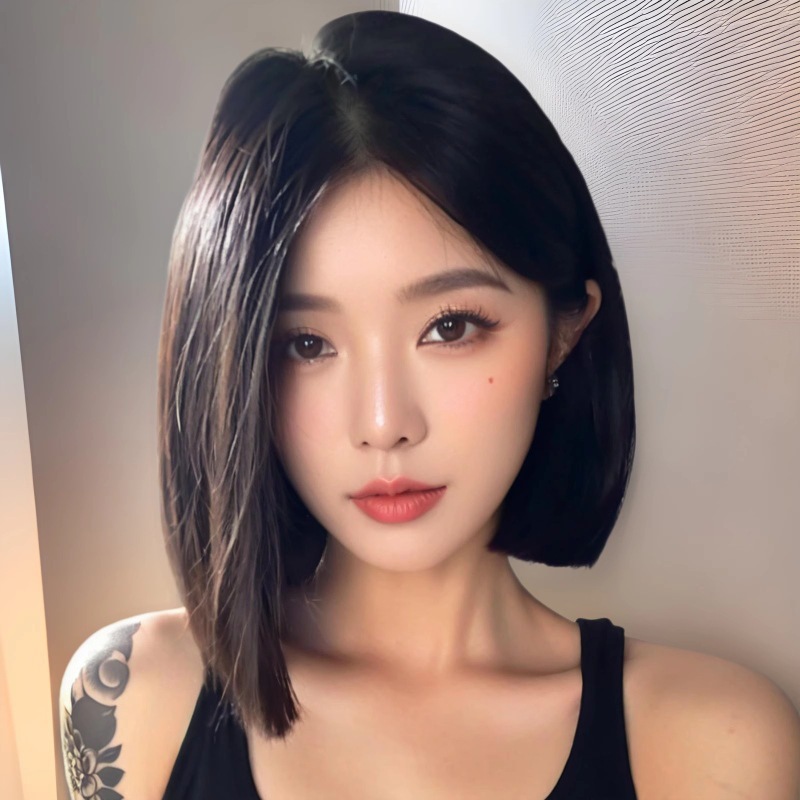2025 New Bobo Hair Wig for Women, Natural Aging Reduction, Short Straight Hair, Bobo Hair Black Manufacturer