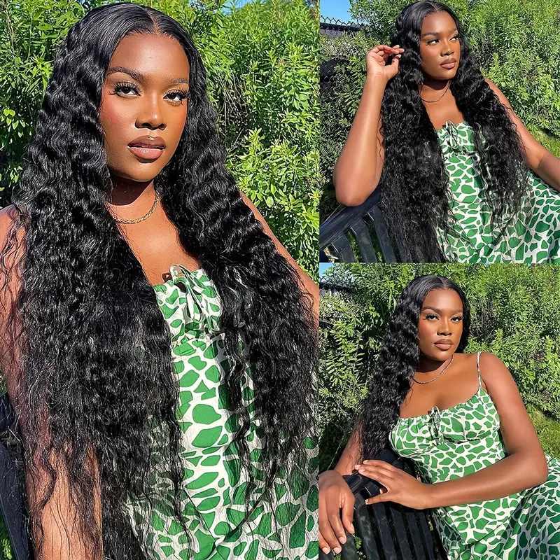 13 * 4 Front Lace Wig Women's Medium Small Roll Long Roll Hair Hot Selling Full Headset in Europe and America