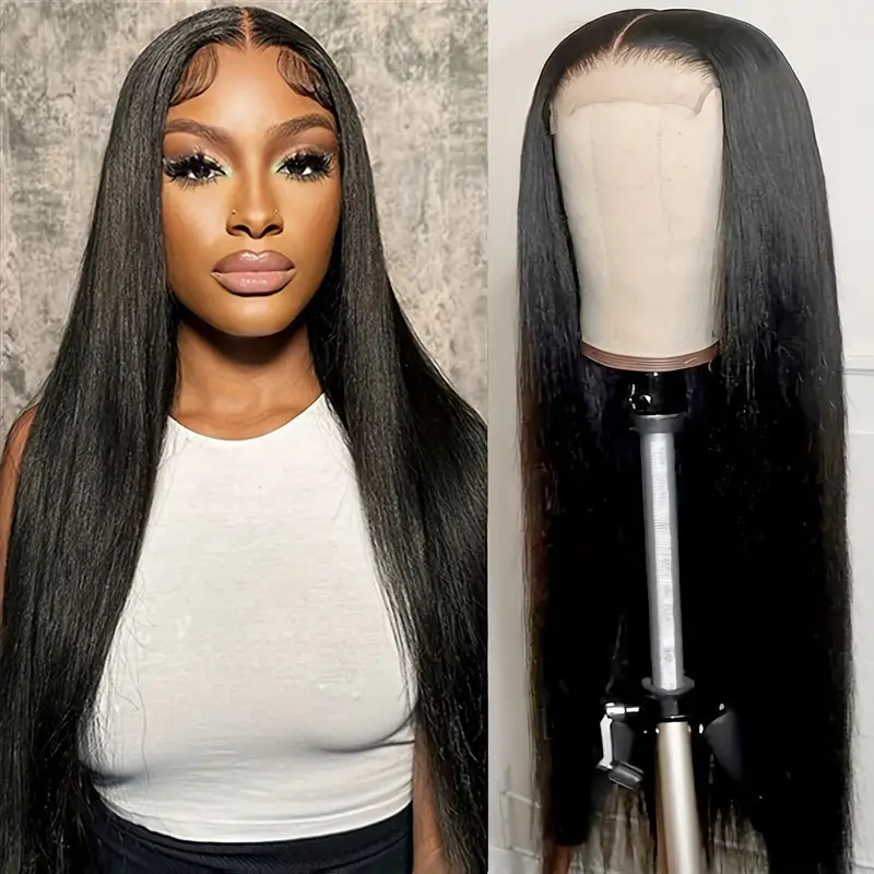 European and American women's wigs, Amazon pre trade lace wigs, long straight hair synthetic wigs, wholesale wig