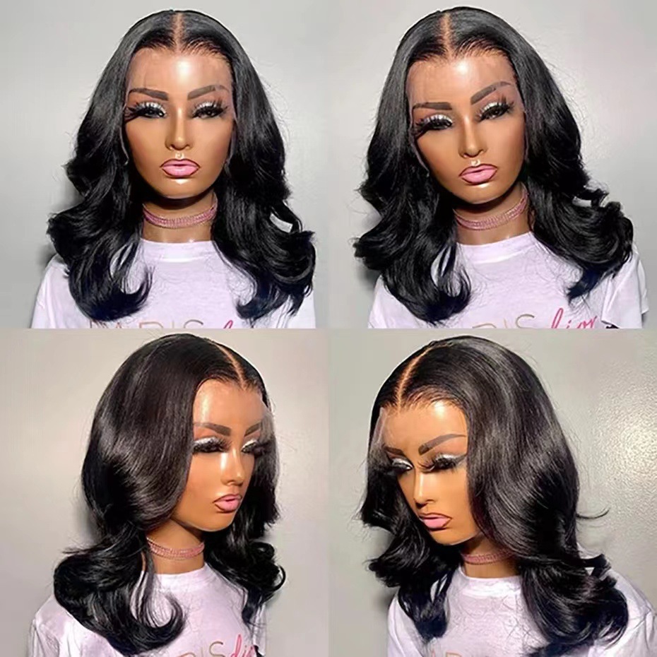 AliExpress lace front wig headband, lace short curly hair, Water Wave Lace Front Wig