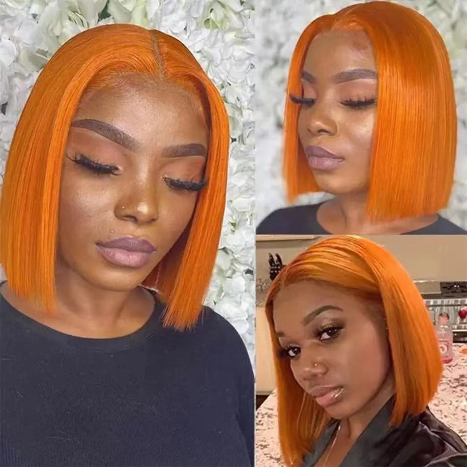 Front lace short bob haircut Amazon hot selling short straight bob haircut wig factory in stock, one piece hair replacement Front lace short bob haircut Amazon hot selling short straight bob haircut wig factory in stock, one piece hair replacement