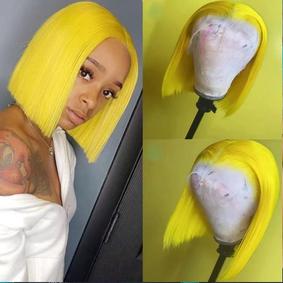 Front lace short bob haircut Amazon hot selling short straight bob haircut wig factory in stock, one piece hair replacement Front lace short bob haircut Amazon hot selling short straight bob haircut wig factory in stock, one piece hair replacement