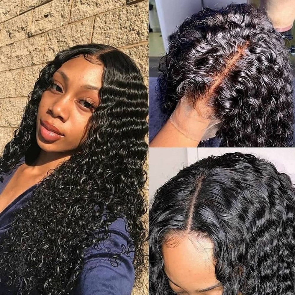 Wig Amazon new women's wig African cross-border hot selling fashion small roll long roll hair black wig headband