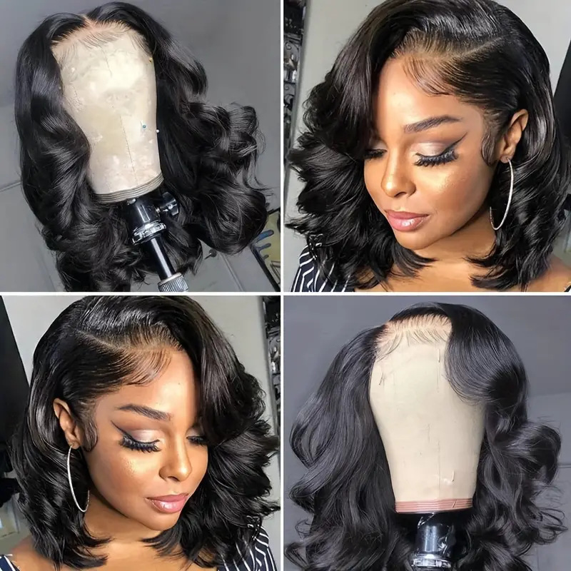 Amazon Hot Selling Lace Wig Women's Small Curl Short Curly Hair Explosion Head Black Universal Full Headset in Stock