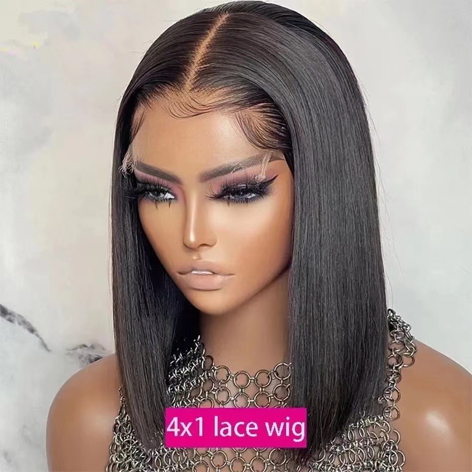 European and American wig 13 * 4HD lace bob wig front lace wig human hair in stock