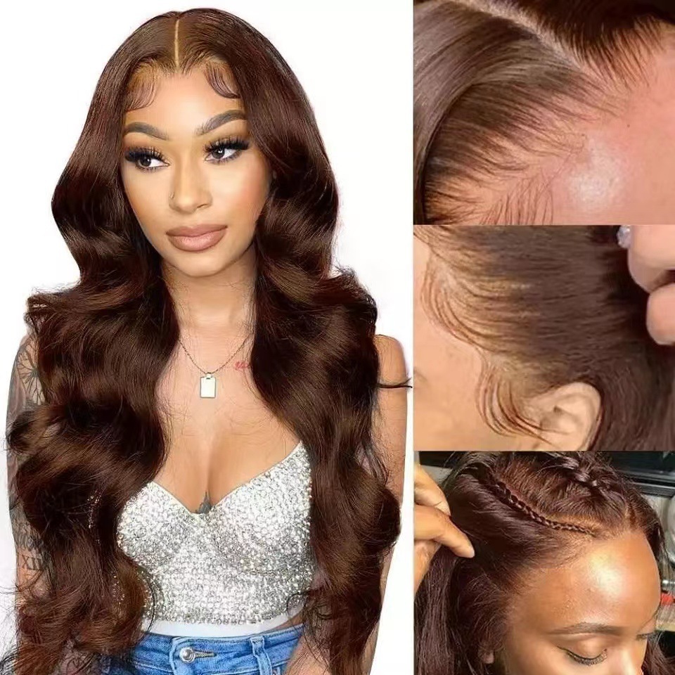 Front lace wig Amazon hot selling women's wig factory in stock, one piece of long curly lace headband for hair replacement