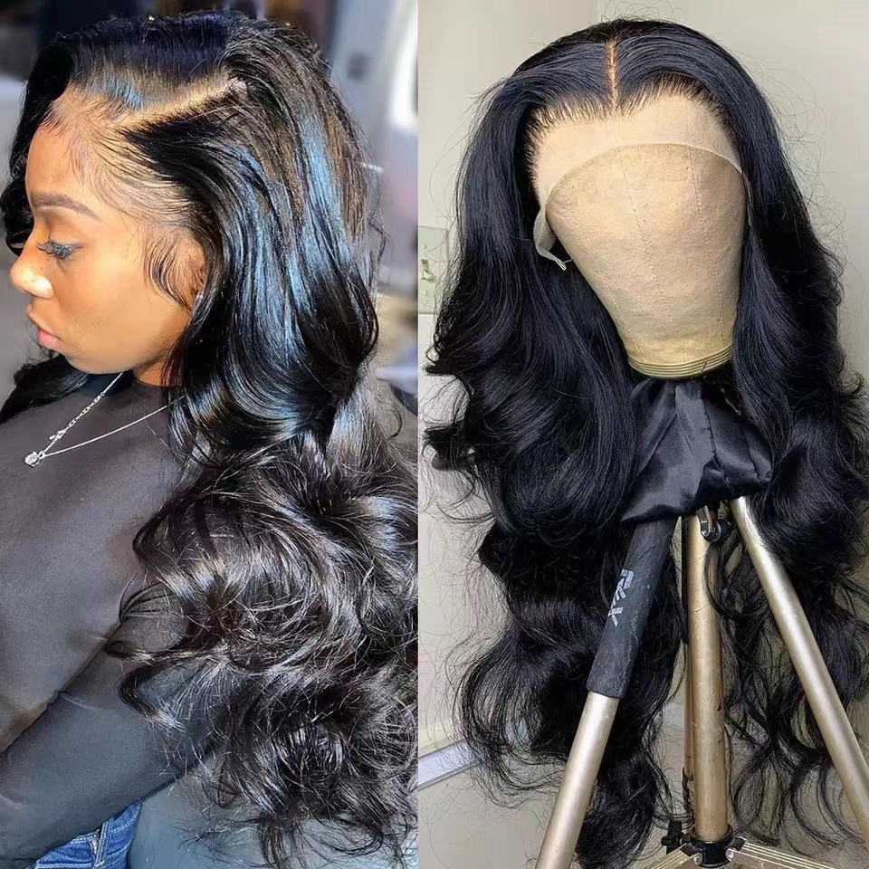 Front lace wig, European and American fashion wig, long curly hair with large waves, high temperature silk, lace curly hair, full head cover style
