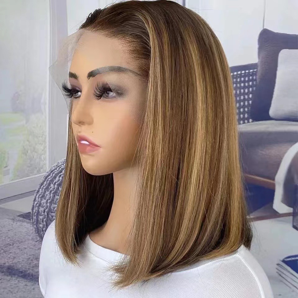 Front lace short bob haircut Amazon hot selling short straight bob haircut wig factory in stock, one piece hair replacement Front lace short bob haircut Amazon hot selling short straight bob haircut wig factory in stock, one piece hair replacement