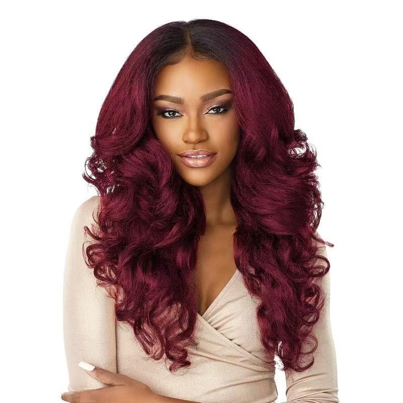 European and American fashion new product cross-border European and American women's wig, mid cut long curly hair, black mid cut fluffy long curly hair, synthetic fiber European and American fashion new product cross-border European and American women's wig, mid cut long curly hair, black mid cut fluffy long curly hair, synthetic fiber