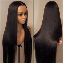 Cross border new European and American fashionable natural wig with long straight hair and front lace 13 * 4 wig full head cover