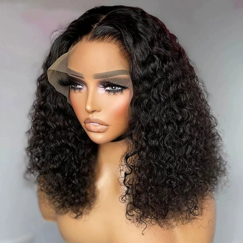 200% density pixie curl wigs 5x5 lace wigs SDD wig curl headgear