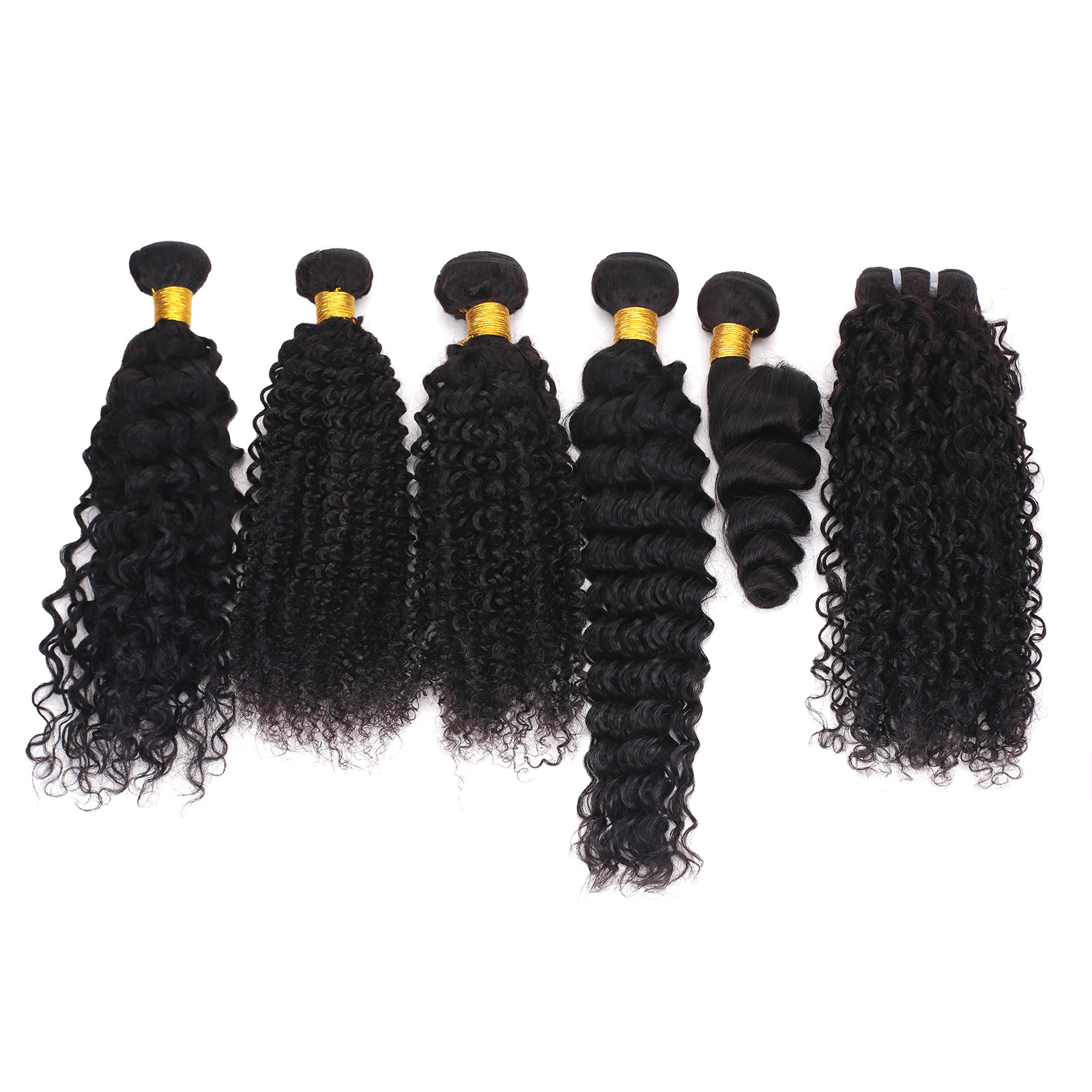 European and American real hair curtains, hair blocks, natural color, human hair bundles, curly hair bundles