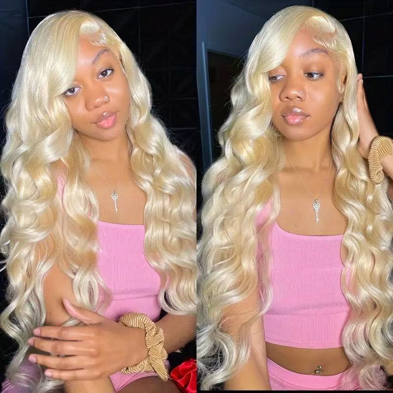 12A Blonde 613 Body Wig 13*4 Lace frontal Virgin human hair