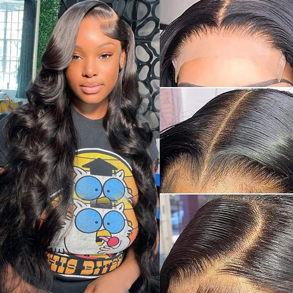 4 * 4 Front Lace Wig Cross border Foreign Trade Fashion Big Wave Curly Hair African Hot Selling Real Hair Wig Cross border Hot Selling