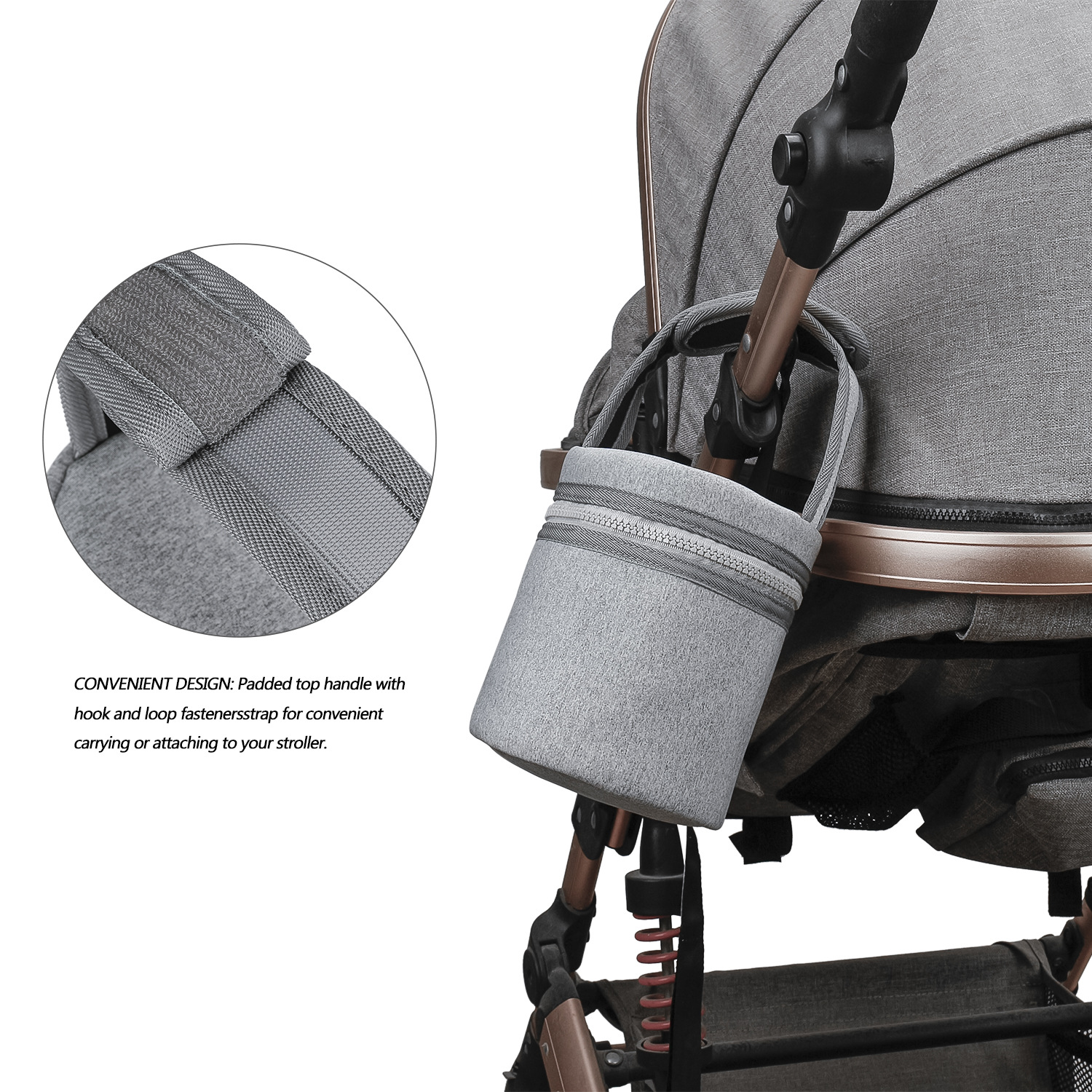 Diving cloth bottle bag waterproof constant temperature breast pump kettle for mother and baby travel bottle storage bag hand-held Diving cloth bottle bag waterproof constant temperature breast pump kettle for mother and baby travel bottle storage bag hand-held