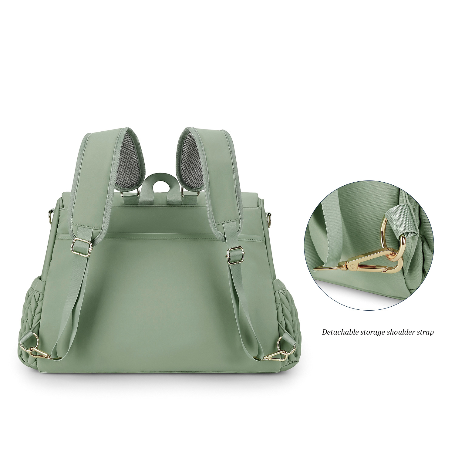 Quilted Embroidered Double Shoulder Mommy Bag Large Capacity Fashion Single Shoulder Handheld Mommy Bag Outdoor Travel Insulation Waterproof Diaper Bag Quilted Embroidered Double Shoulder Mommy Bag Large Capacity Fashion Single Shoulder Handheld Mommy Bag Outdoor Travel Insulation Waterproof Diaper Bag