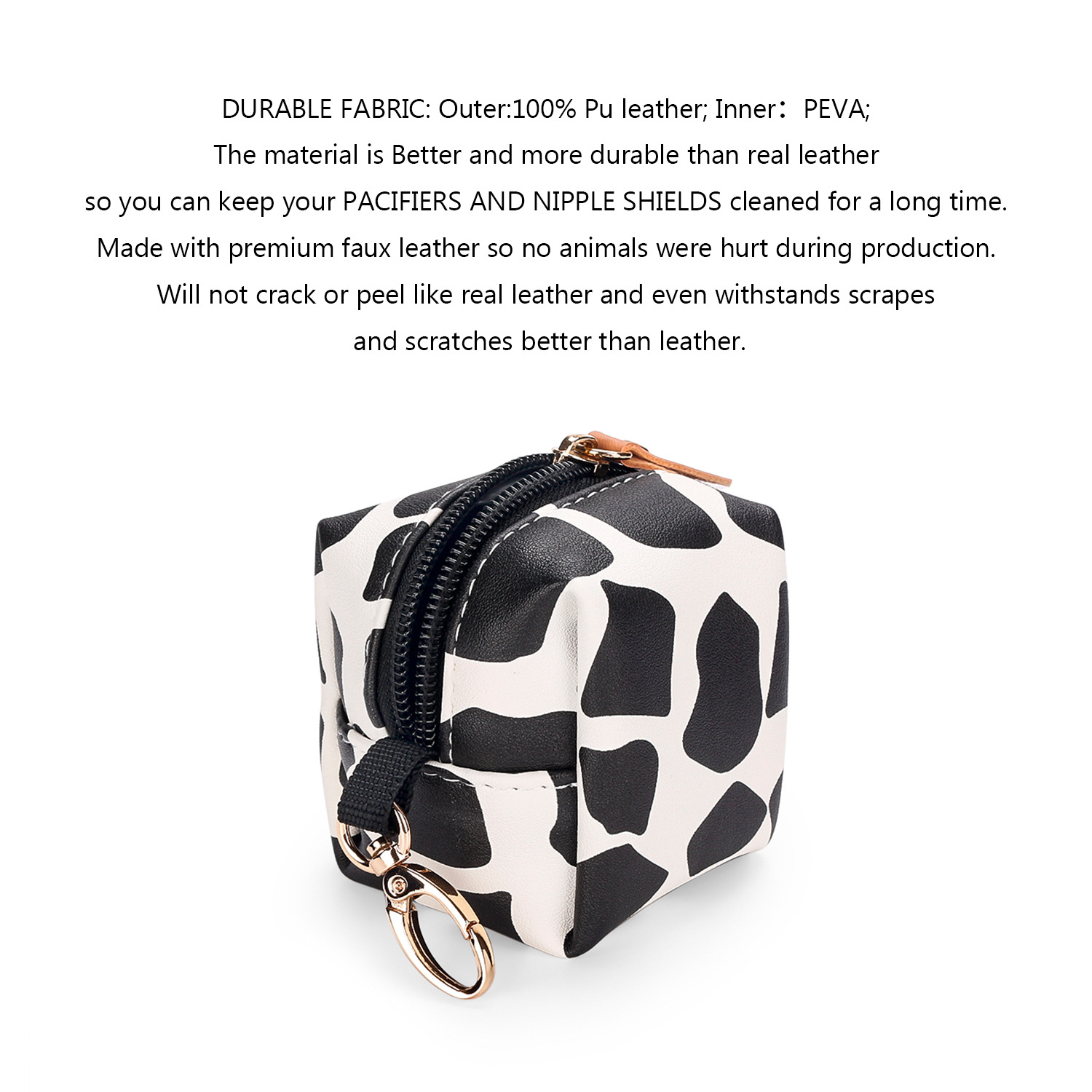 PU waterproof pacifier bag can be hung with mommy bag, pacifier case pacifier box CPC testing certificate PU waterproof pacifier bag can be hung with mommy bag, pacifier case pacifier box CPC testing certificate