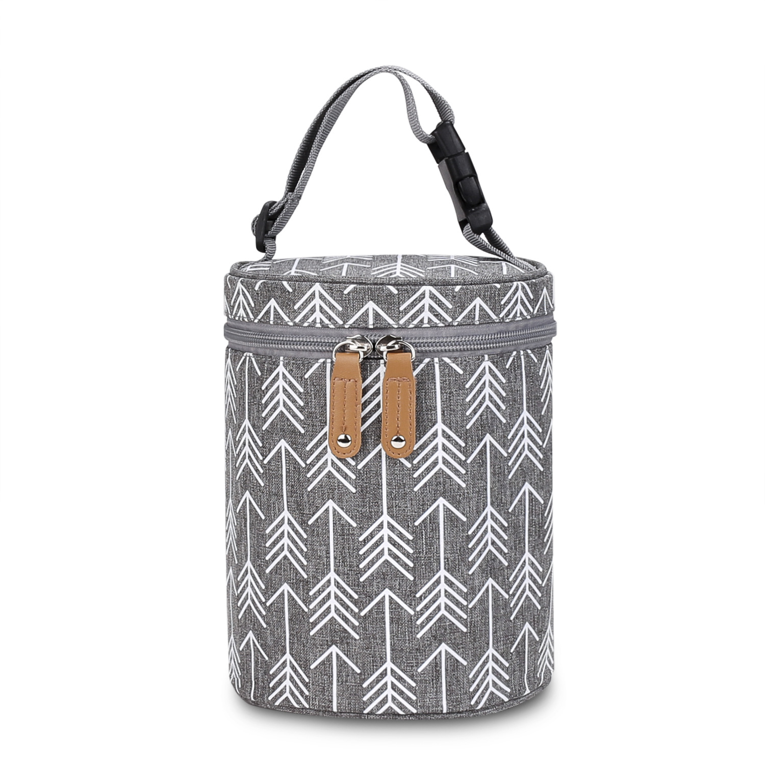 New round bucket bottle bag, hand-held and hanging baby stroller, breast pump bag, temperature controlled and fresh-keeping small meal bag New round bucket bottle bag, hand-held and hanging baby stroller, breast pump bag, temperature controlled and fresh-keeping small meal bag