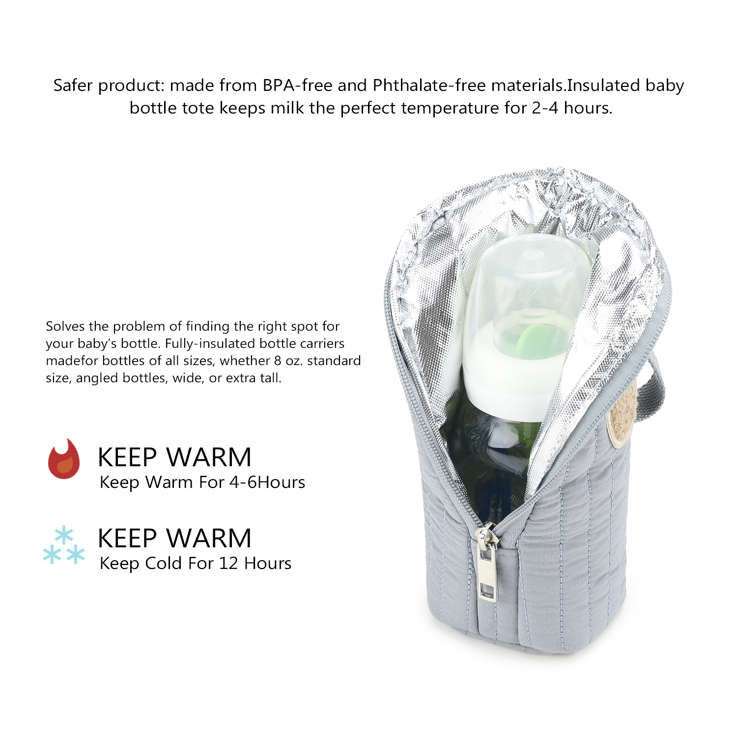 Handheld bottle bag made of pure cotton material with aluminum film for insulation and heat preservation. Storage for baby bottles. Hanging stroller cartoon teddy bear water bottle bag Handheld bottle bag made of pure cotton material with aluminum film for insulation and heat preservation. Storage for baby bottles. Hanging stroller cartoon teddy bear water bottle bag