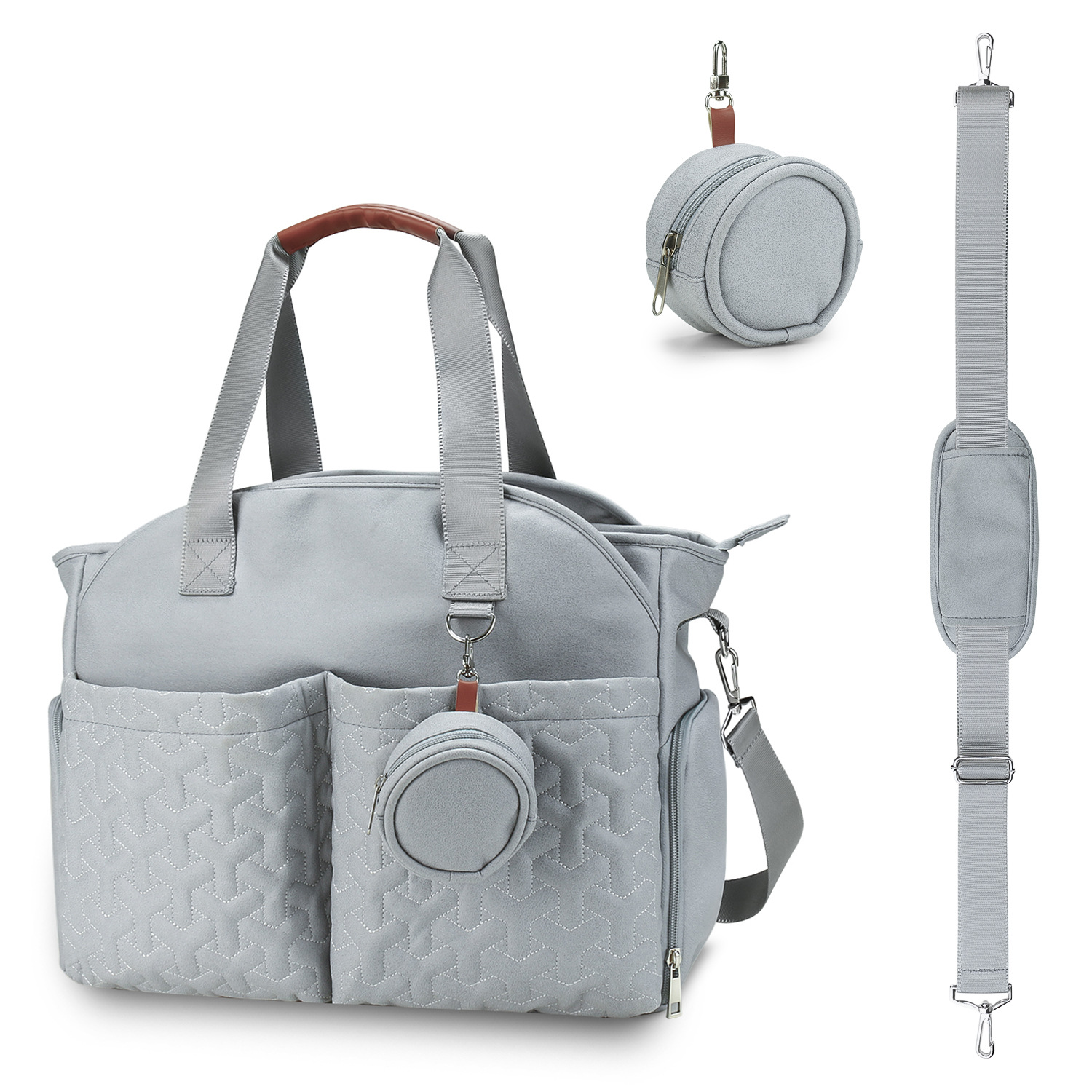 Breast pump bag, one shoulder hand-held mommy bag with nipple bag, large capacity multi-functional mommy bag for mother and baby travel Breast pump bag, one shoulder hand-held mommy bag with nipple bag, large capacity multi-functional mommy bag for mother and baby travel