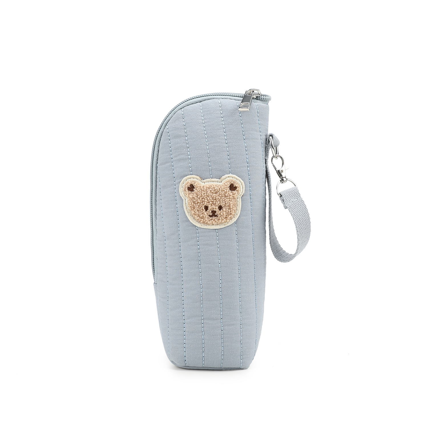 Handheld bottle bag made of pure cotton material with aluminum film for insulation and heat preservation. Storage for baby bottles. Hanging stroller cartoon teddy bear water bottle bag Handheld bottle bag made of pure cotton material with aluminum film for insulation and heat preservation. Storage for baby bottles. Hanging stroller cartoon teddy bear water bottle bag