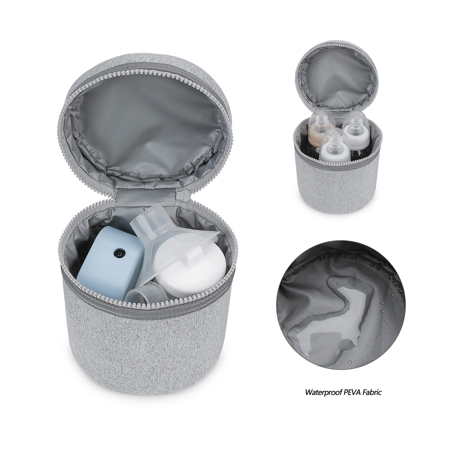 Diving cloth bottle bag waterproof constant temperature breast pump kettle for mother and baby travel bottle storage bag hand-held Diving cloth bottle bag waterproof constant temperature breast pump kettle for mother and baby travel bottle storage bag hand-held