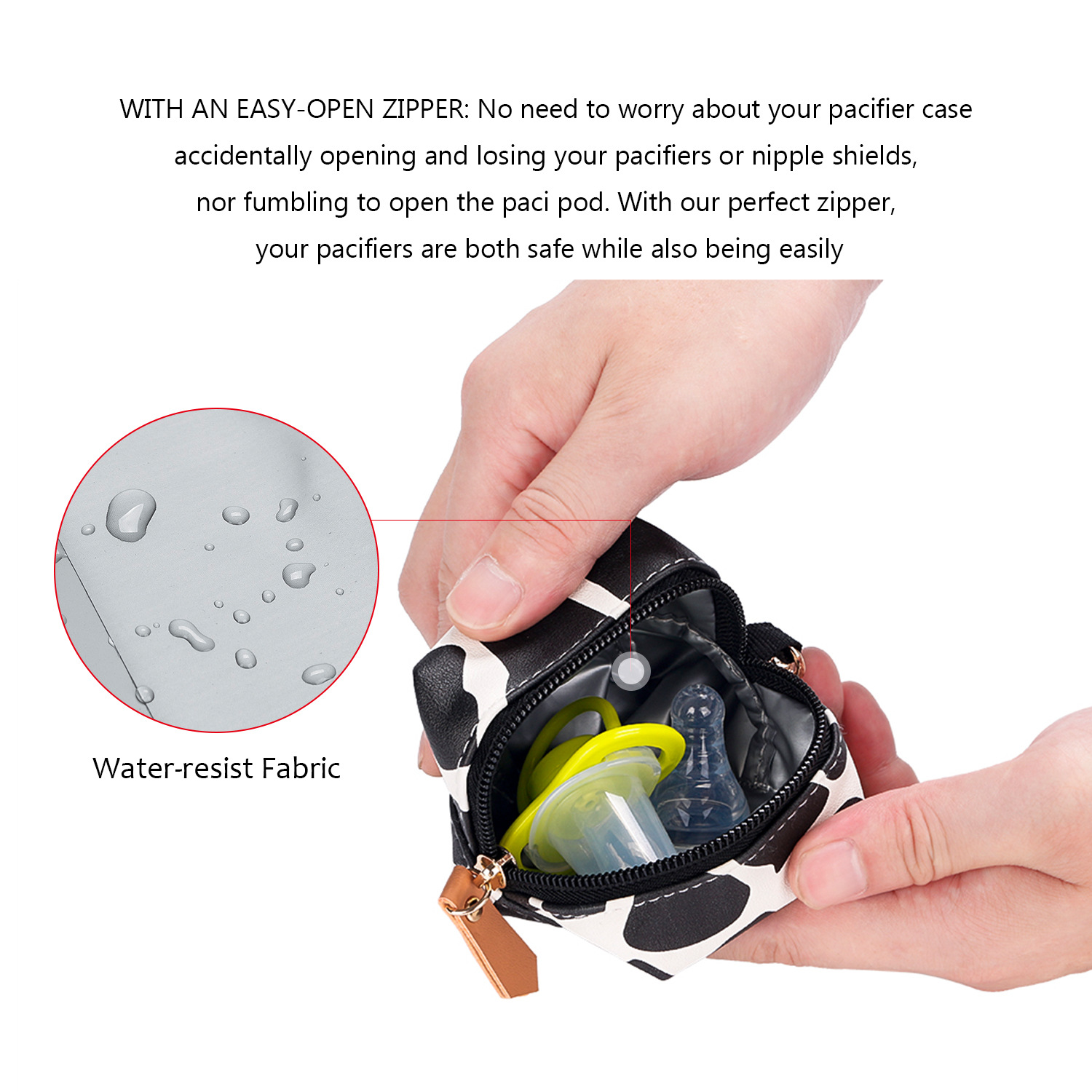 PU waterproof pacifier bag can be hung with mommy bag, pacifier case pacifier box CPC testing certificate PU waterproof pacifier bag can be hung with mommy bag, pacifier case pacifier box CPC testing certificate