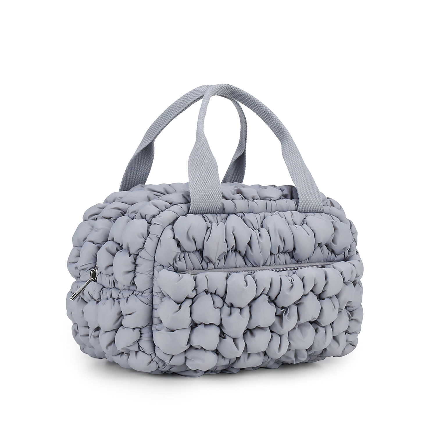 Cloud Quilted Fabric Meal Bag Soft and Comfortable Touch Waterproof Lunch Bag Lightweight and Compact Outdoor Handheld Thermal Bag
