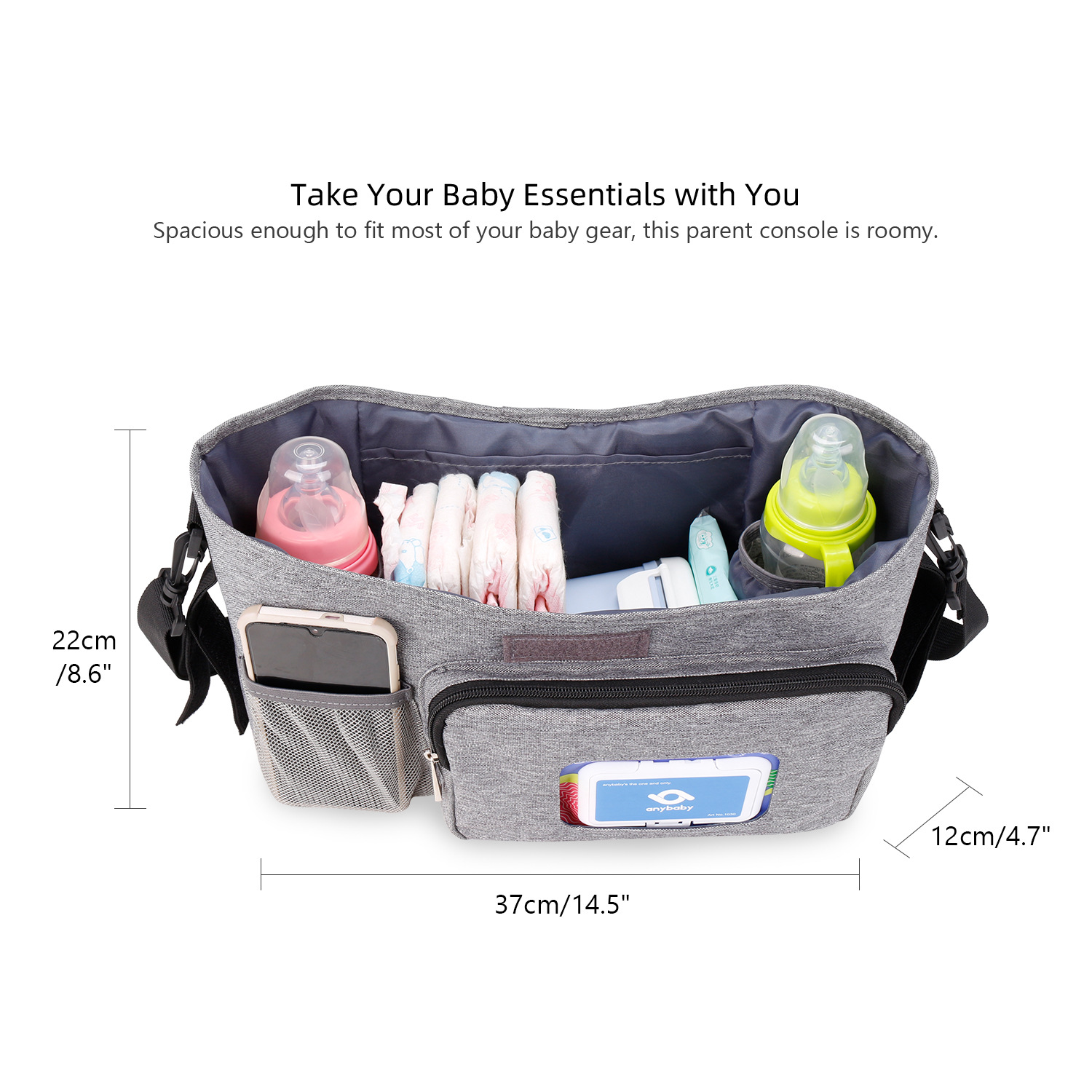Baby stroller bag, outdoor stroller storage bag for mother and baby travel, single shoulder mommy bag, wet wipes, paper drawing function, insulation Baby stroller bag, outdoor stroller storage bag for mother and baby travel, single shoulder mommy bag, wet wipes, paper drawing function, insulation