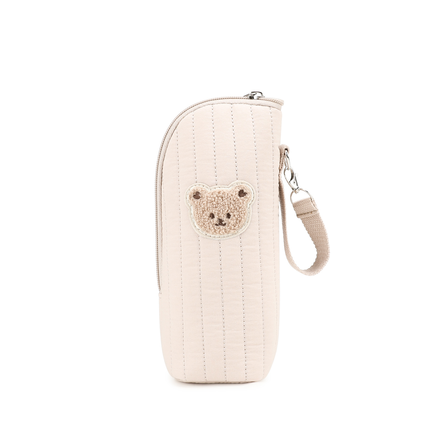 Handheld bottle bag made of pure cotton material with aluminum film for insulation and heat preservation. Storage for baby bottles. Hanging stroller cartoon teddy bear water bottle bag Handheld bottle bag made of pure cotton material with aluminum film for insulation and heat preservation. Storage for baby bottles. Hanging stroller cartoon teddy bear water bottle bag