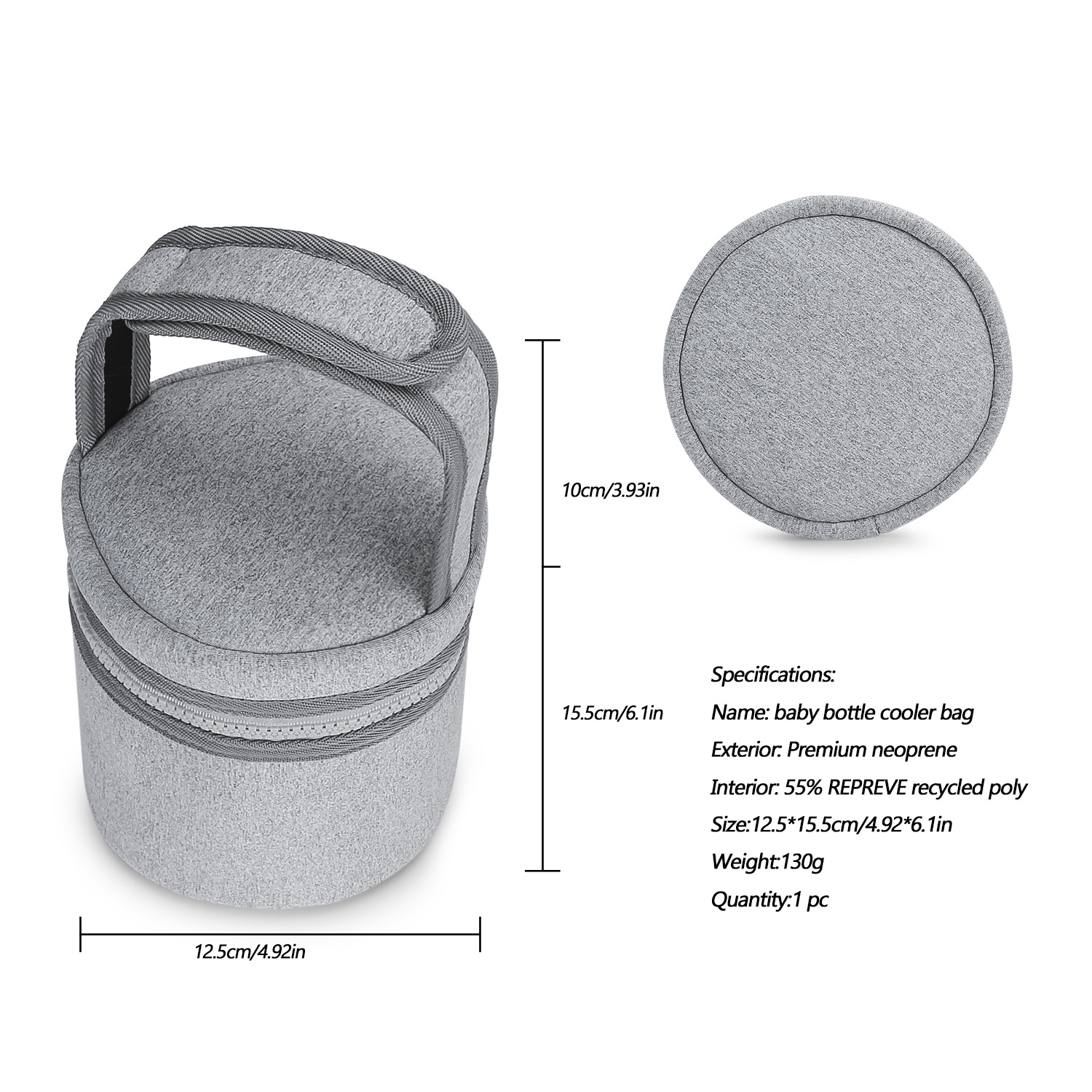 Diving cloth bottle bag waterproof constant temperature breast pump kettle for mother and baby travel bottle storage bag hand-held Diving cloth bottle bag waterproof constant temperature breast pump kettle for mother and baby travel bottle storage bag hand-held