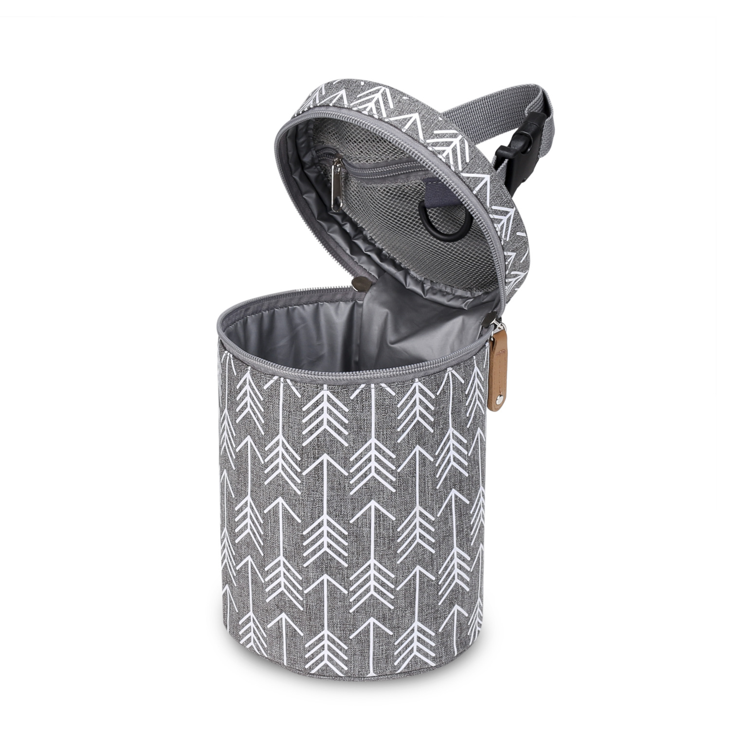 New round bucket bottle bag, hand-held and hanging baby stroller, breast pump bag, temperature controlled and fresh-keeping small meal bag New round bucket bottle bag, hand-held and hanging baby stroller, breast pump bag, temperature controlled and fresh-keeping small meal bag