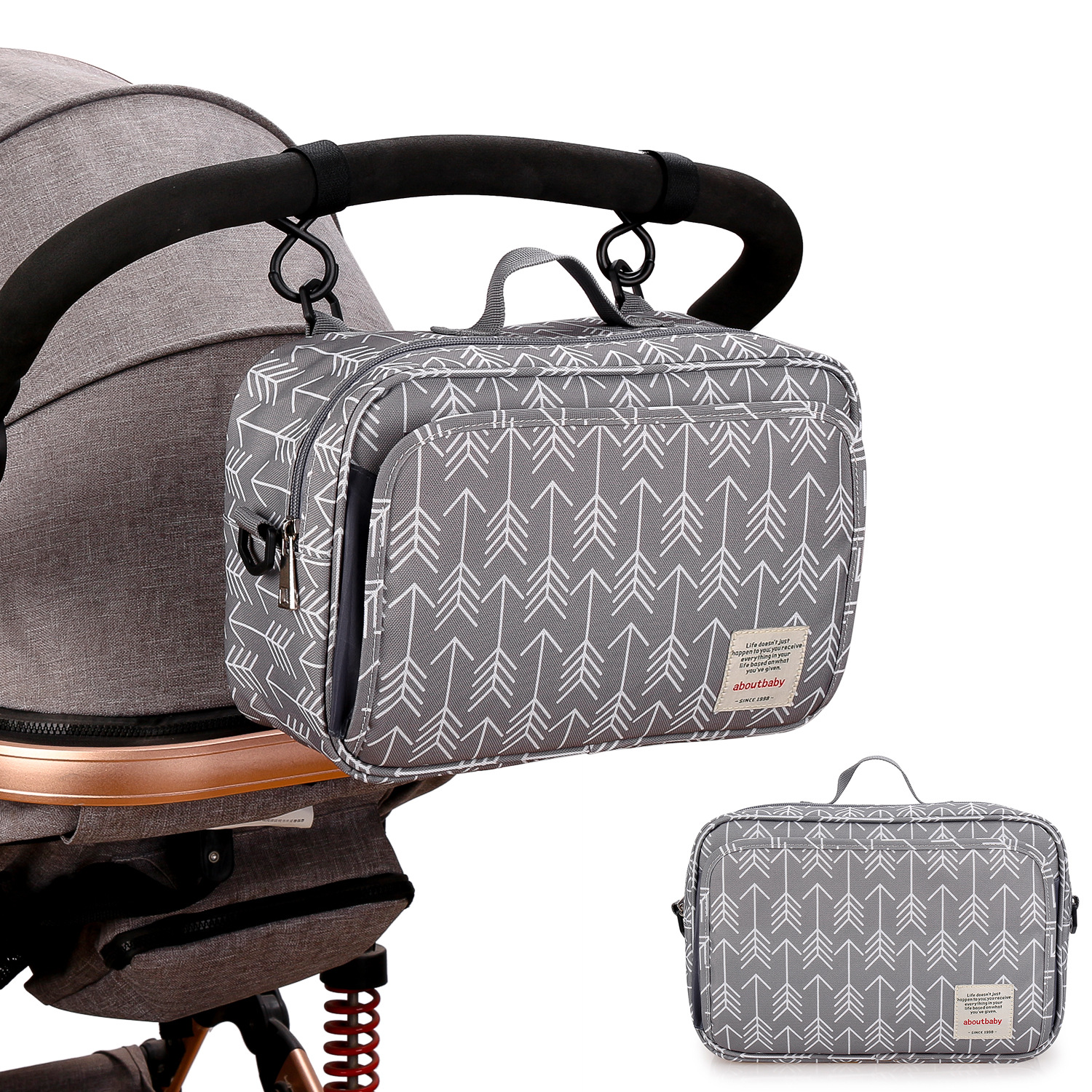 Waterproof baby stroller bag, storage stroller hanging bag, diaper bag, baby outdoor mommy bag, diaper bag