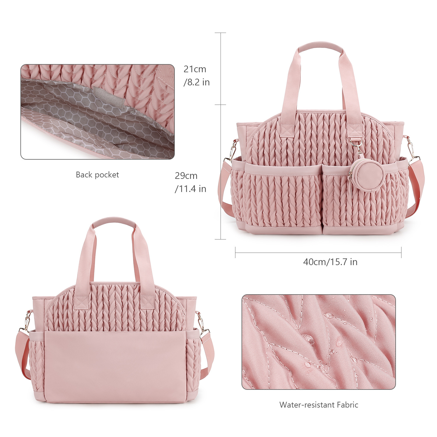 2025 New Quilted Mommy Bag One Shoulder Handheld Storage Bag Waterproof Fabric Insulated Diaper for Mother and Baby Travel 2025 New Quilted Mommy Bag One Shoulder Handheld Storage Bag Waterproof Fabric Insulated Diaper for Mother and Baby Travel