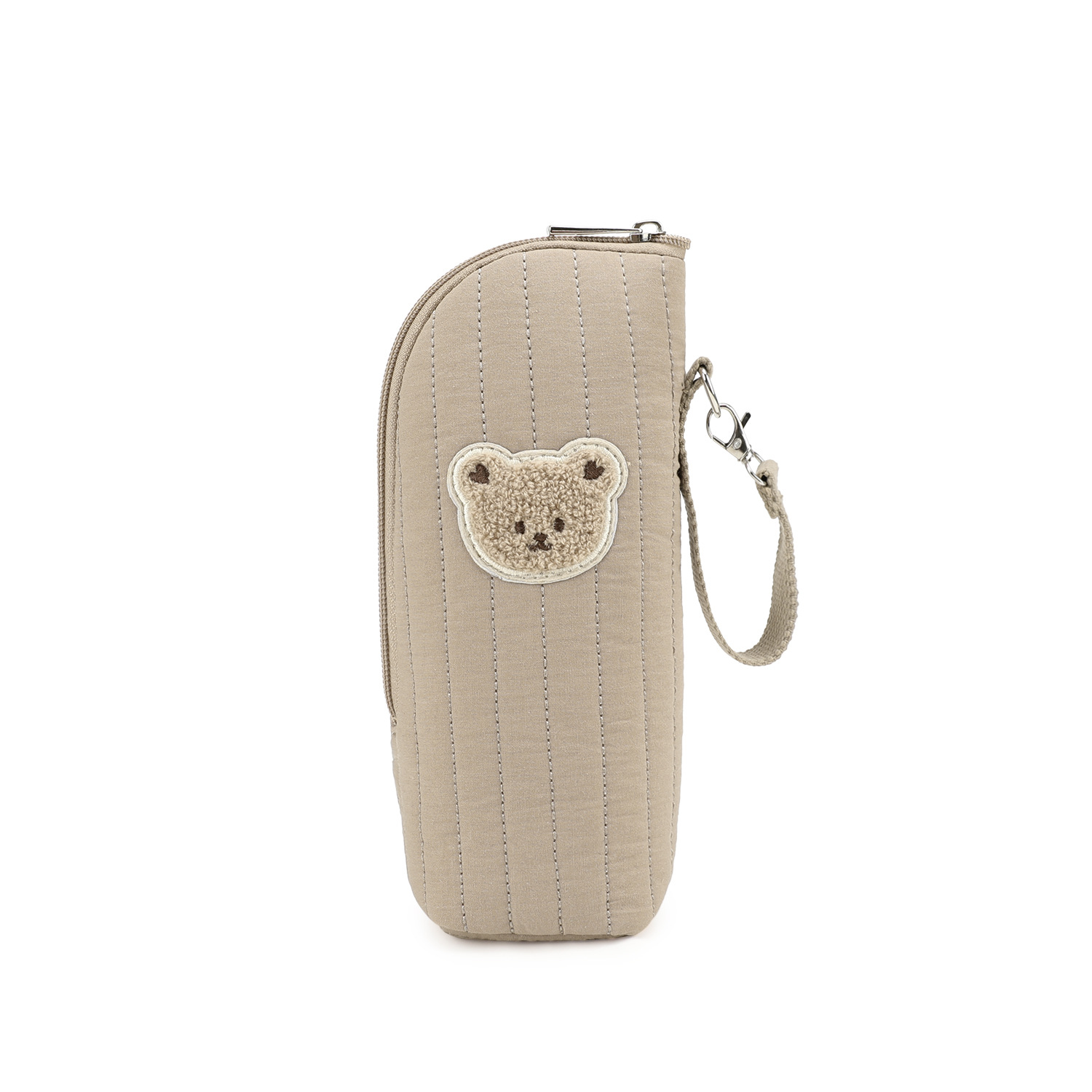 Handheld bottle bag made of pure cotton material with aluminum film for insulation and heat preservation. Storage for baby bottles. Hanging stroller cartoon teddy bear water bottle bag Handheld bottle bag made of pure cotton material with aluminum film for insulation and heat preservation. Storage for baby bottles. Hanging stroller cartoon teddy bear water bottle bag