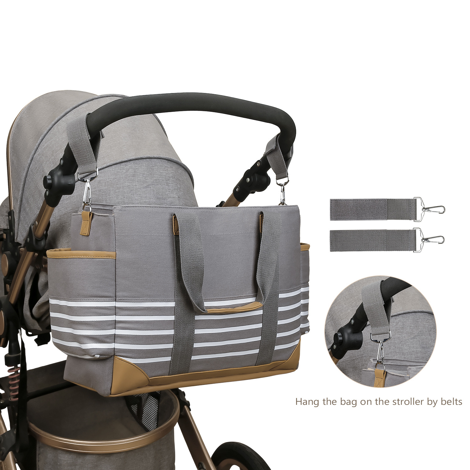 Canvas Mommy Bag Single Shoulder Handheld Maternity and Child Travel Storage Bag Simple Large Capacity Can Hang Baby Cart Mommy Bag Canvas Mommy Bag Single Shoulder Handheld Maternity and Child Travel Storage Bag Simple Large Capacity Can Hang Baby Cart Mommy Bag