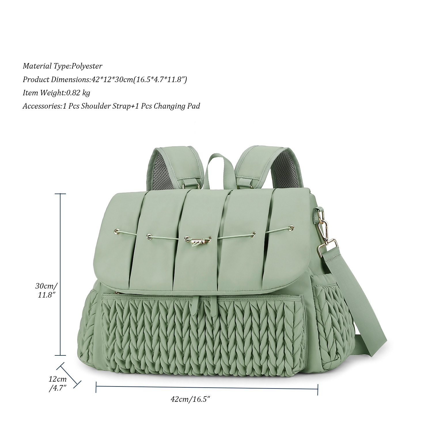 Quilted Embroidered Double Shoulder Mommy Bag Large Capacity Fashion Single Shoulder Handheld Mommy Bag Outdoor Travel Insulation Waterproof Diaper Bag Quilted Embroidered Double Shoulder Mommy Bag Large Capacity Fashion Single Shoulder Handheld Mommy Bag Outdoor Travel Insulation Waterproof Diaper Bag