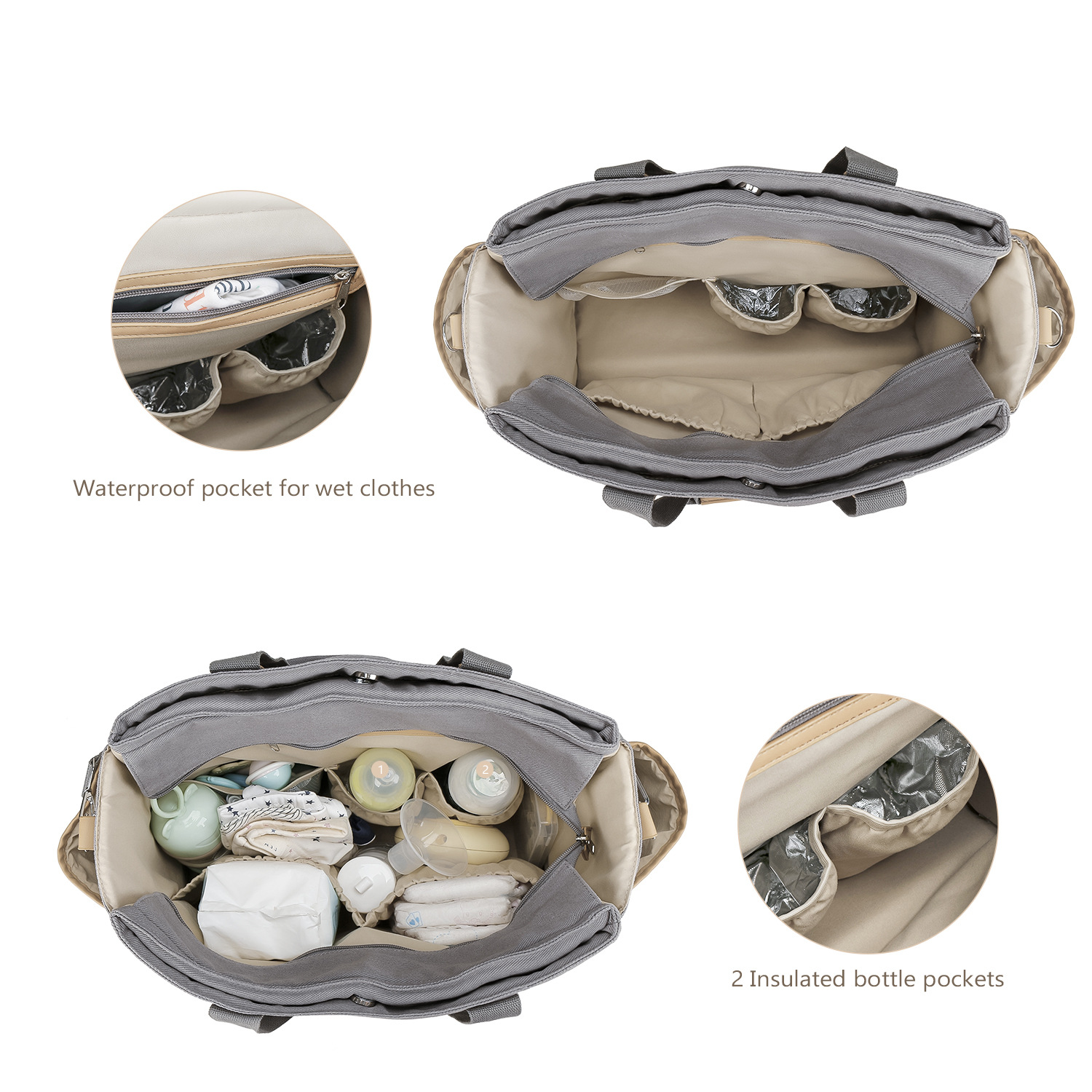 Canvas Mommy Bag Single Shoulder Handheld Maternity and Child Travel Storage Bag Simple Large Capacity Can Hang Baby Cart Mommy Bag Canvas Mommy Bag Single Shoulder Handheld Maternity and Child Travel Storage Bag Simple Large Capacity Can Hang Baby Cart Mommy Bag