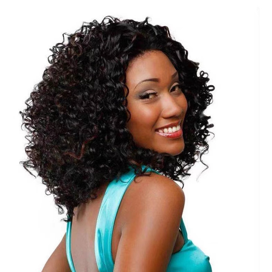 Foreign trade wig one piece drophair Europe and America AliExpress Europe and America wig short curly hair female explosive head fluffy rose net Foreign trade wig one piece drophair Europe and America AliExpress Europe and America wig short curly hair female explosive head fluffy rose net