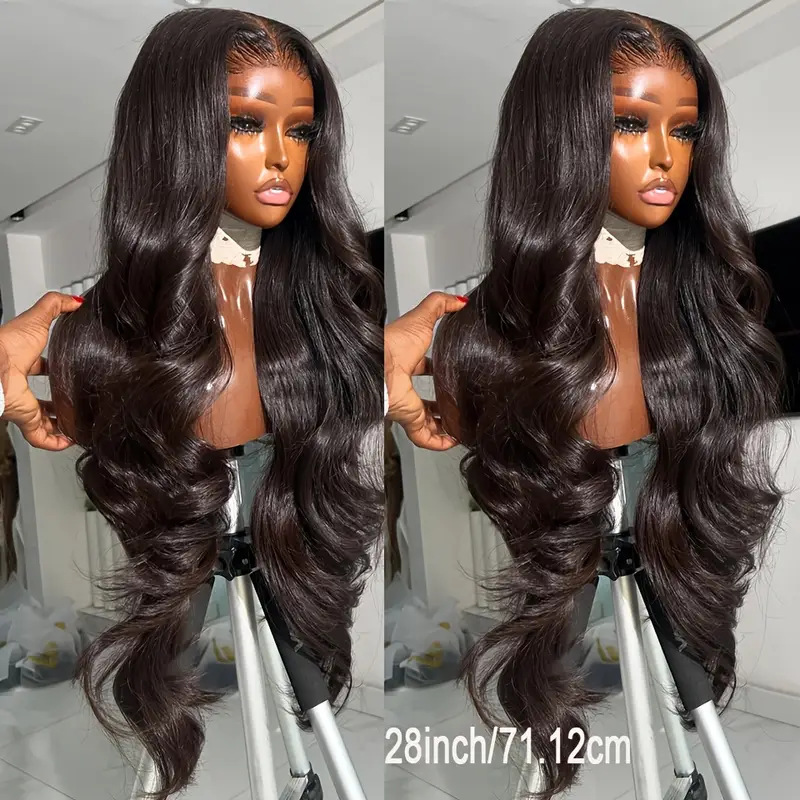 Cross border European and American wig 13x4body front lace synthetic long curly hair big wave wig manufacturer spot wholesale