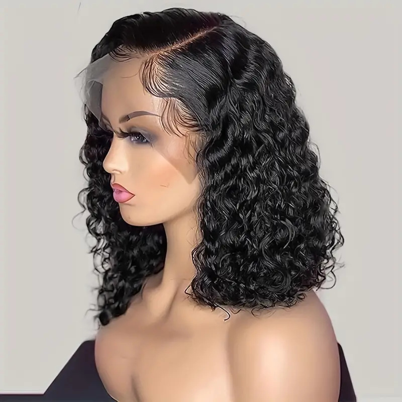 Amazon's top selling lace wig for women, small curls, short curly hair, explosive head, black universal full head cover wholesale