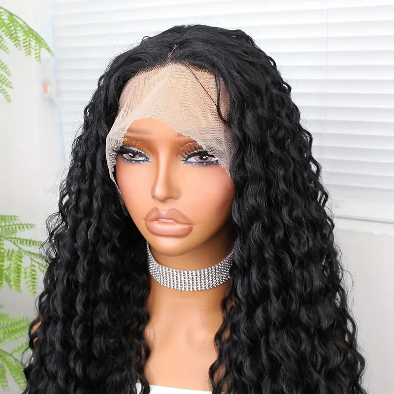 Foreign trade cross-border TEMU hot selling European and American women's fluffy long curly hair synthetic head cover African small roll manufacturer wholesale Foreign trade cross-border TEMU hot selling European and American women's fluffy long curly hair synthetic head cover African small roll manufacturer wholesale