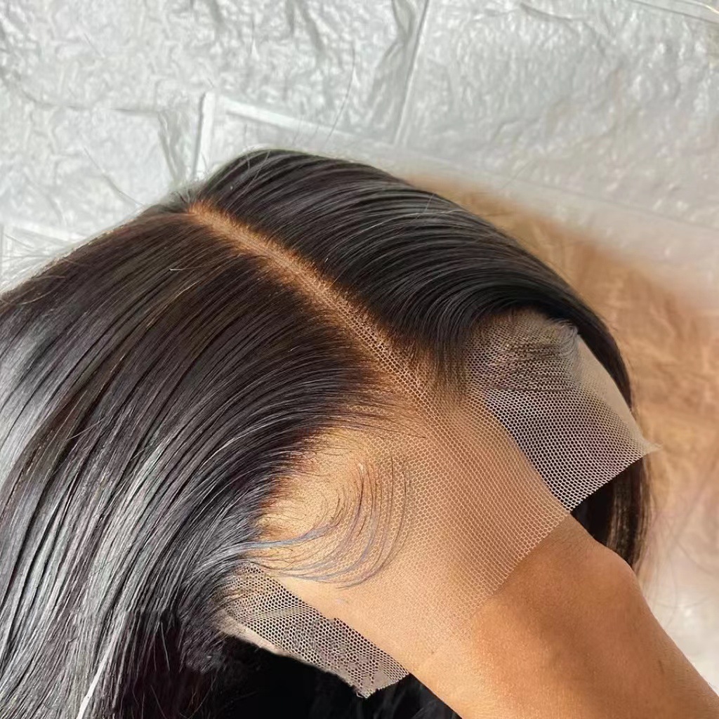 Front lace wig, wig, women's short hair, bobo hair, African new product, lace short hair, inner buckle, straight hair, collarbone, found in stock Front lace wig, wig, women's short hair, bobo hair, African new product, lace short hair, inner buckle, straight hair, collarbone, found in stock