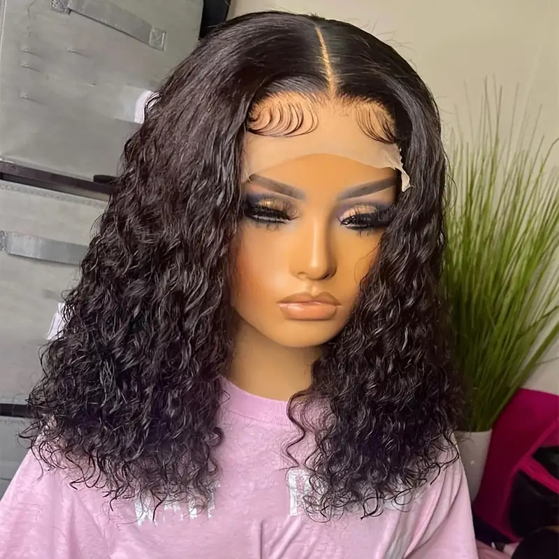 Spot European and American Cross border Hot selling Front Lace African Small Roll Wig Wrap Rod Craft Chemical Fiber High Temperature Silk Full Head Cover