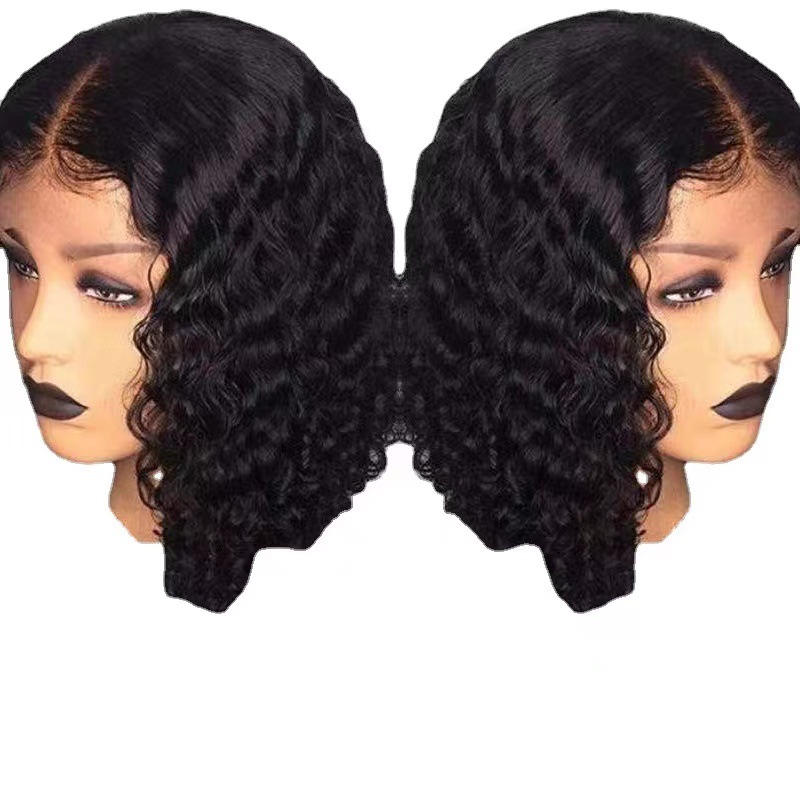 AliExpress European and American small roll wig wig European and American wig women's African hot selling gradient color short curly synthetic hair AliExpress European and American small roll wig wig European and American wig women's African hot selling gradient color short curly synthetic hair