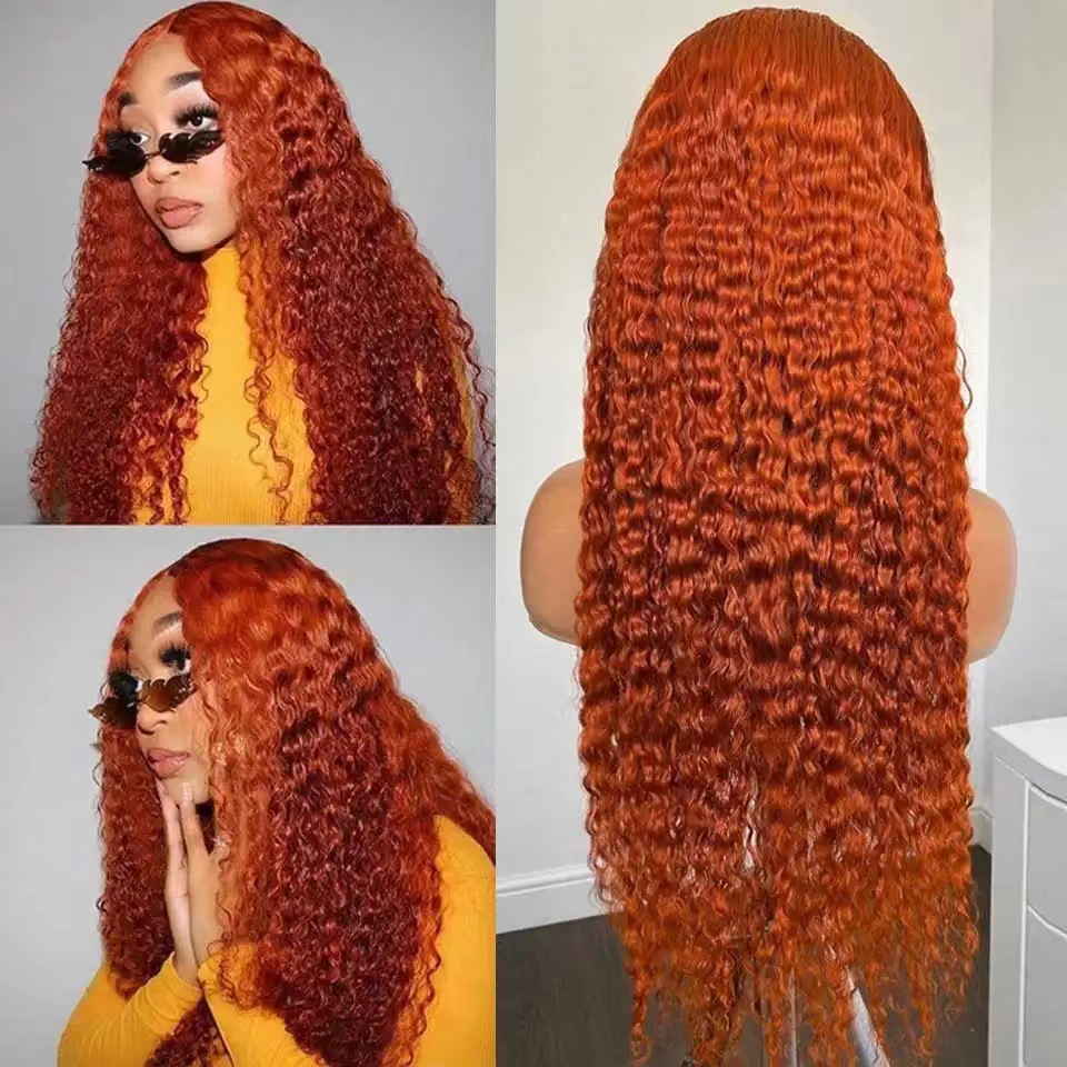 AliExpress hot selling lace African small roll wig, orange lace long roll hair, Latin American roll factory in stock for dropshipping