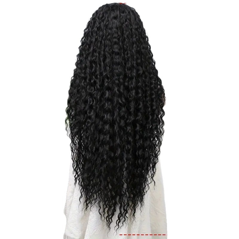Foreign trade cross-border TEMU hot selling European and American women's fluffy long curly hair synthetic head cover African small roll manufacturer wholesale Foreign trade cross-border TEMU hot selling European and American women's fluffy long curly hair synthetic head cover African small roll manufacturer wholesale