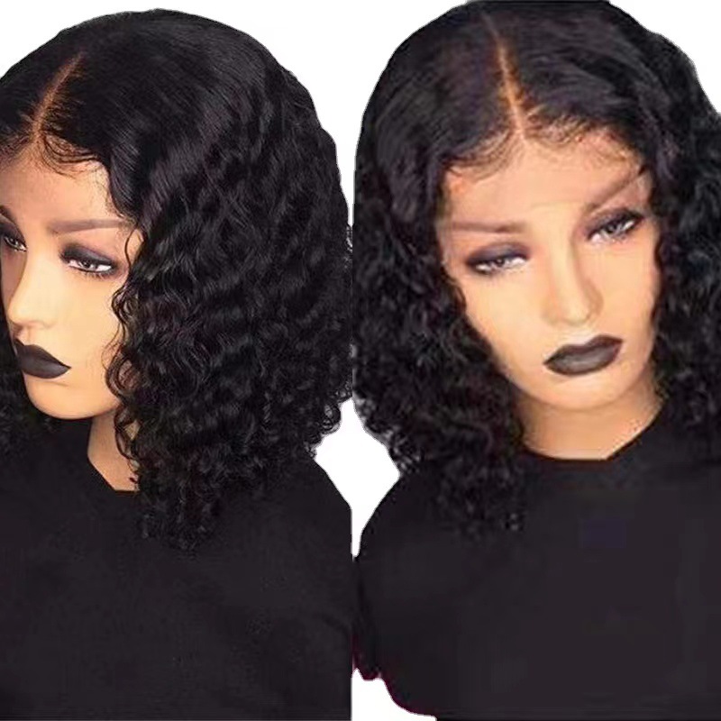 AliExpress European and American small roll wig wig European and American wig women's African hot selling gradient color short curly synthetic hair AliExpress European and American small roll wig wig European and American wig women's African hot selling gradient color short curly synthetic hair